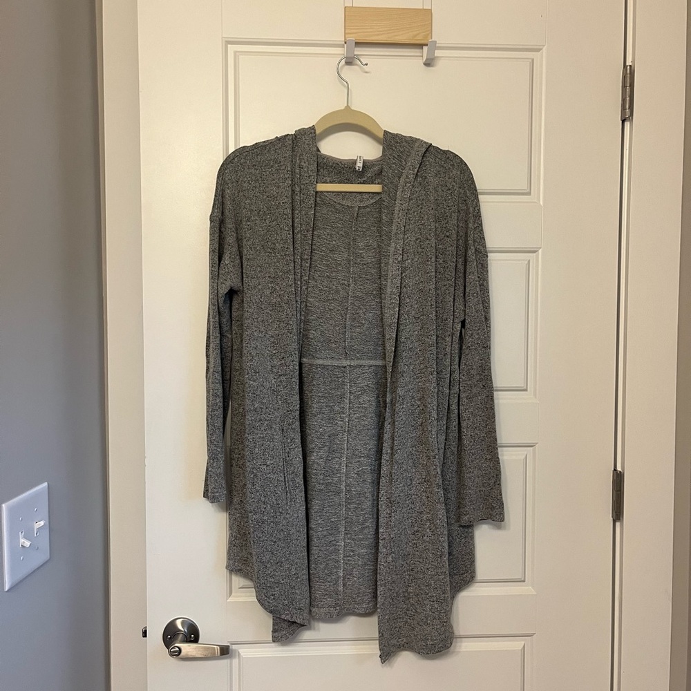 Z Supply Gray Cardigan Sweater Open Front